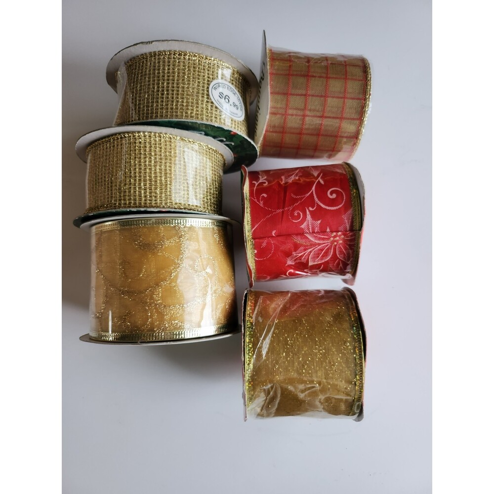 6 New Spools of Decorative Ribbon B15